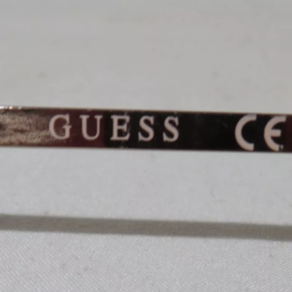 Guess Chic Sunglasses Pearl White Girly Gold Lense Red Guess Glasses Case - Picture 12 of 12